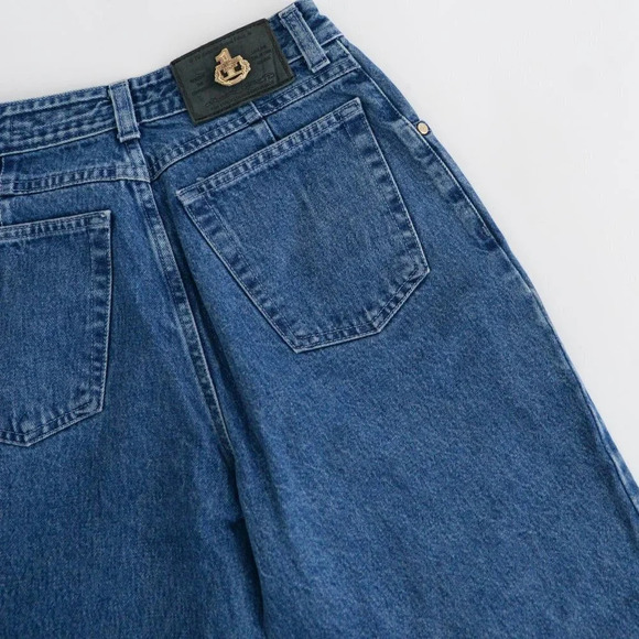 Vintage 80's Number One Trussardi Tapered Leg High Waisted Denim Mom Jeans 30 - Picture 14 of 15